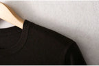 Men Sweater 85% Mulberry Silk 15% Cashmere Solid Colors Crew Neck everyday Long Sleeve Pullover Warm Top Shirt L XL XXL LY047