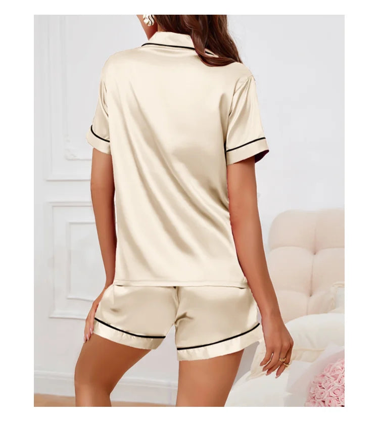 Women's Pajamas Set Satin Sleepwear