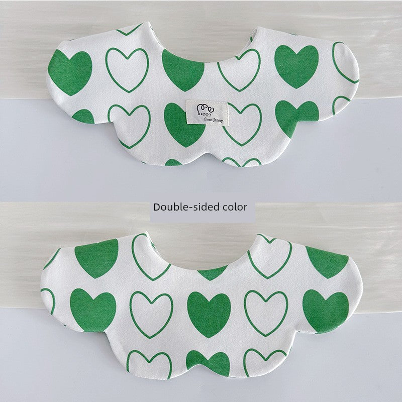 [2] Baby double-sided saliva towel ins K-style New arrival baby cotton bib Easiest for match double-sided saliva pocket bib
