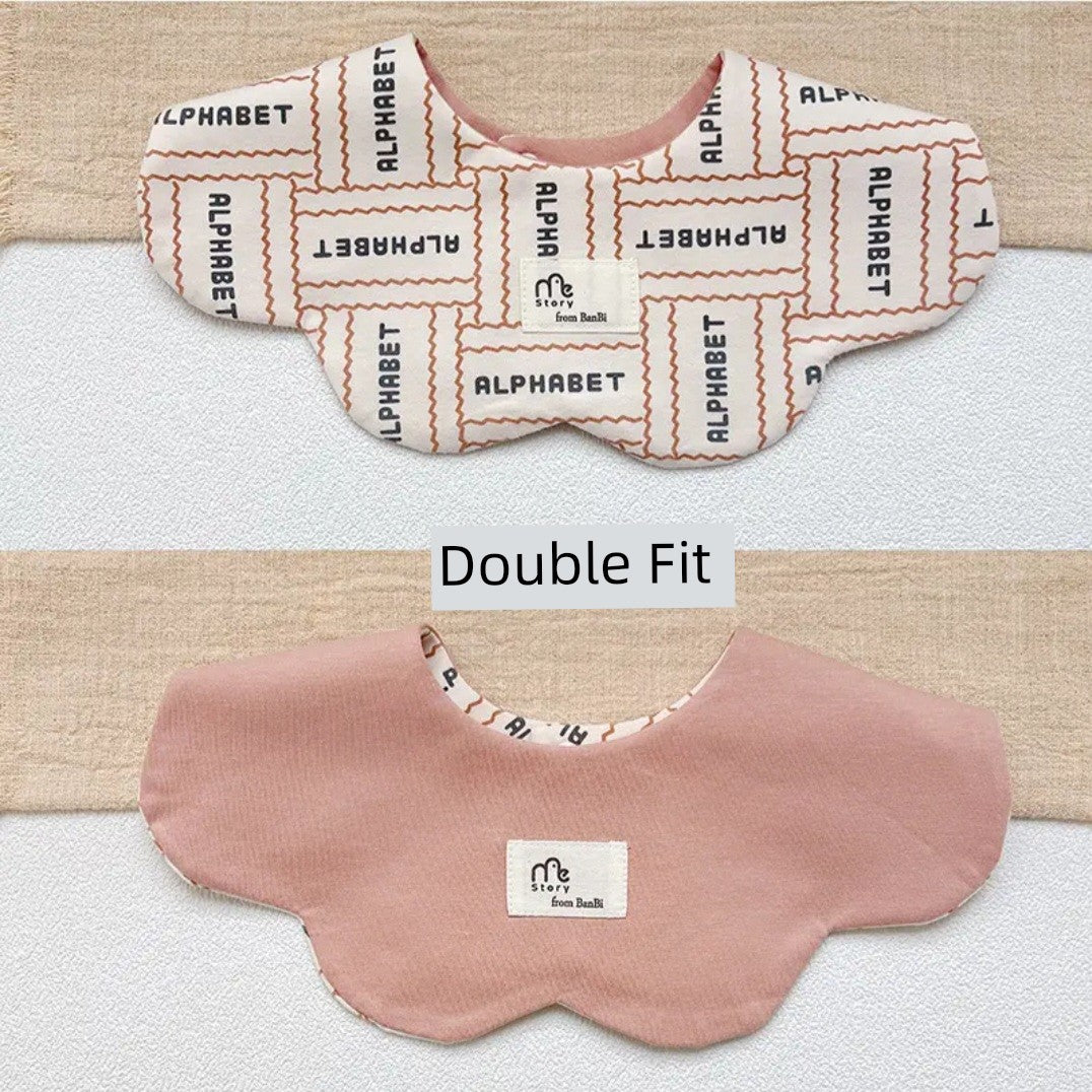 [2] Baby double-sided saliva towel ins K-style New arrival baby cotton bib Easiest for match double-sided saliva pocket bib