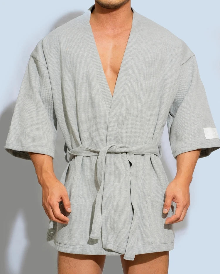 Men's Bathrobe Fashion Basic Modal Comfortable 100% Cotton Pajama Male Casual Home Bath Robes