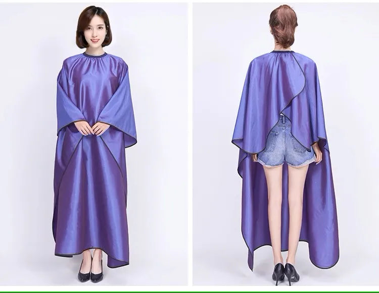 Custom Logo Water Repellent Adjustable Metal Button Hair Salon Work Hair Salon Hair Dressing Capes
