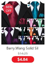 Male Luxury Neck Tie For Men Business Red Striped Silk Tie Hanky Cufflinks Set Barry.Wang Fashion Neckwear Wedding Party Casual