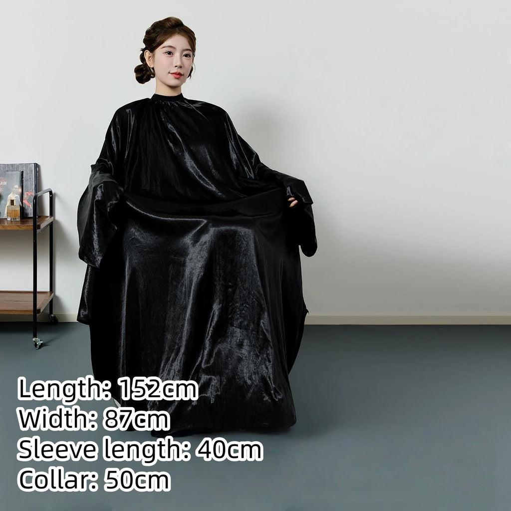 Large Size Hair Salon Hair Cutting Wrap Long Sleeve Hairdresser Robe Anti Hair Gown Barber Hairdressing Cloak Barbershop Apron