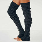 Winter Long Warm Leg Warmers Knitting Knee High Socks Girl Boot Topper Sock Skinny Stockings Lolita Knitted Crochet Long Socks
