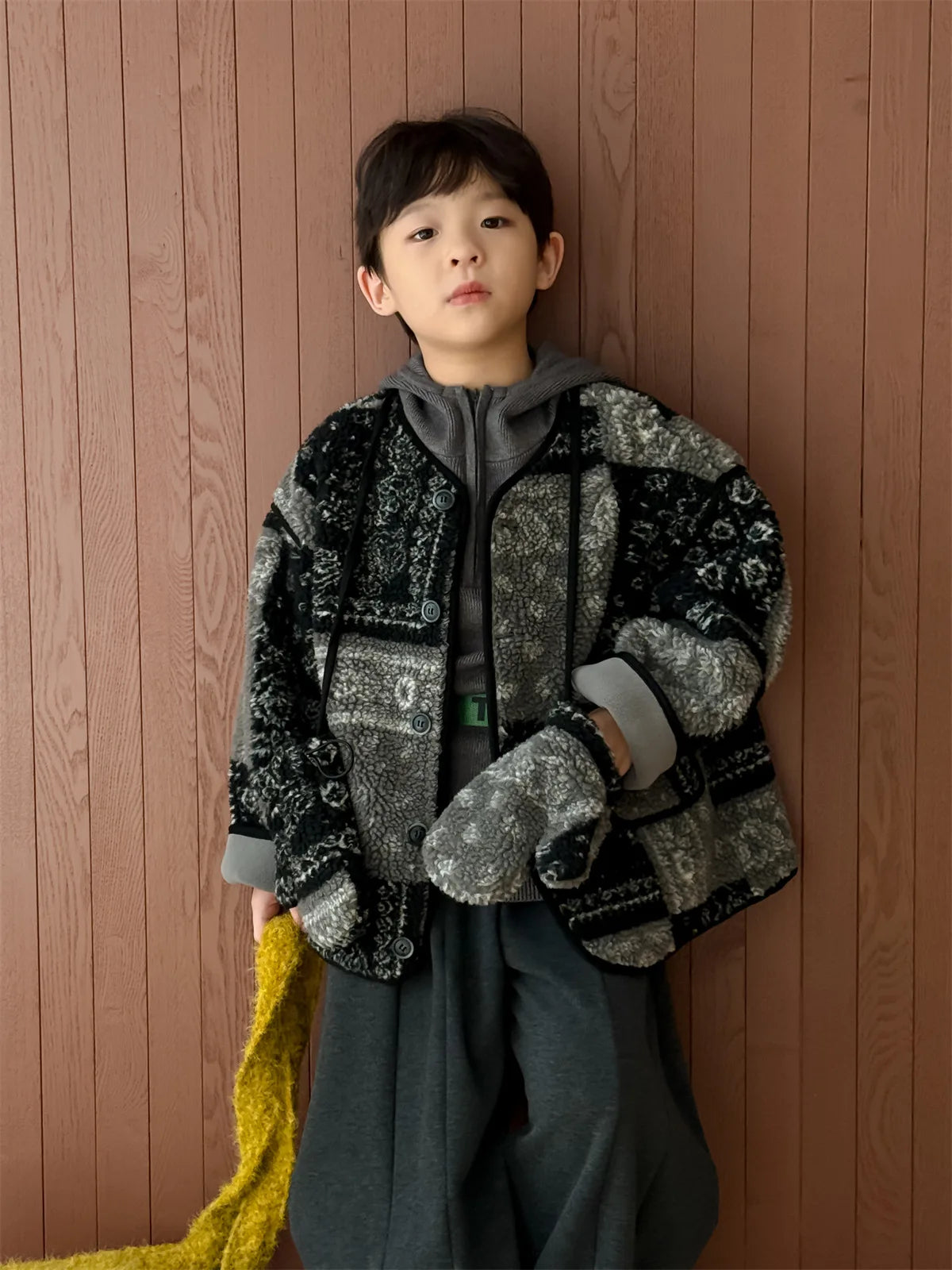 Childrens Coat 2025 Autumn Winter New Thick Windproof Korean Versatile Top Fashionable and Casual Daily Temperament Wear