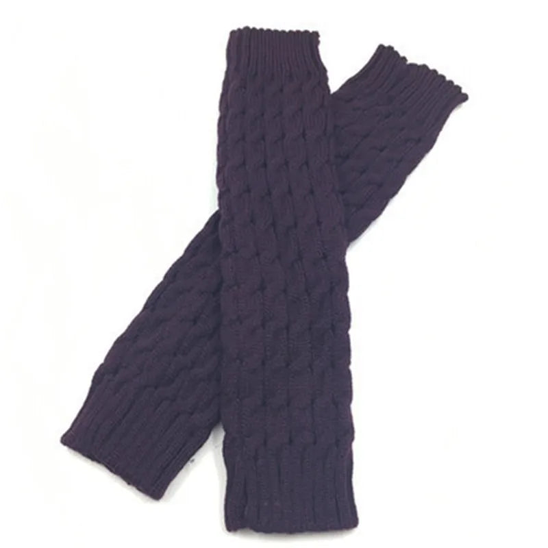 New Women Autumn And Winter Legwarmers Kapron Hemp Flowers Kneepad Leg Warmer Female Girls Pile Heap Socks Sports Safety
