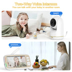 5 Inch Baby Monitor 3x Zoom PTZ Cam APP+monitor Dual Control WIFI Electronic Baby Sitter Two Way Audio Night Vision Baby Phone