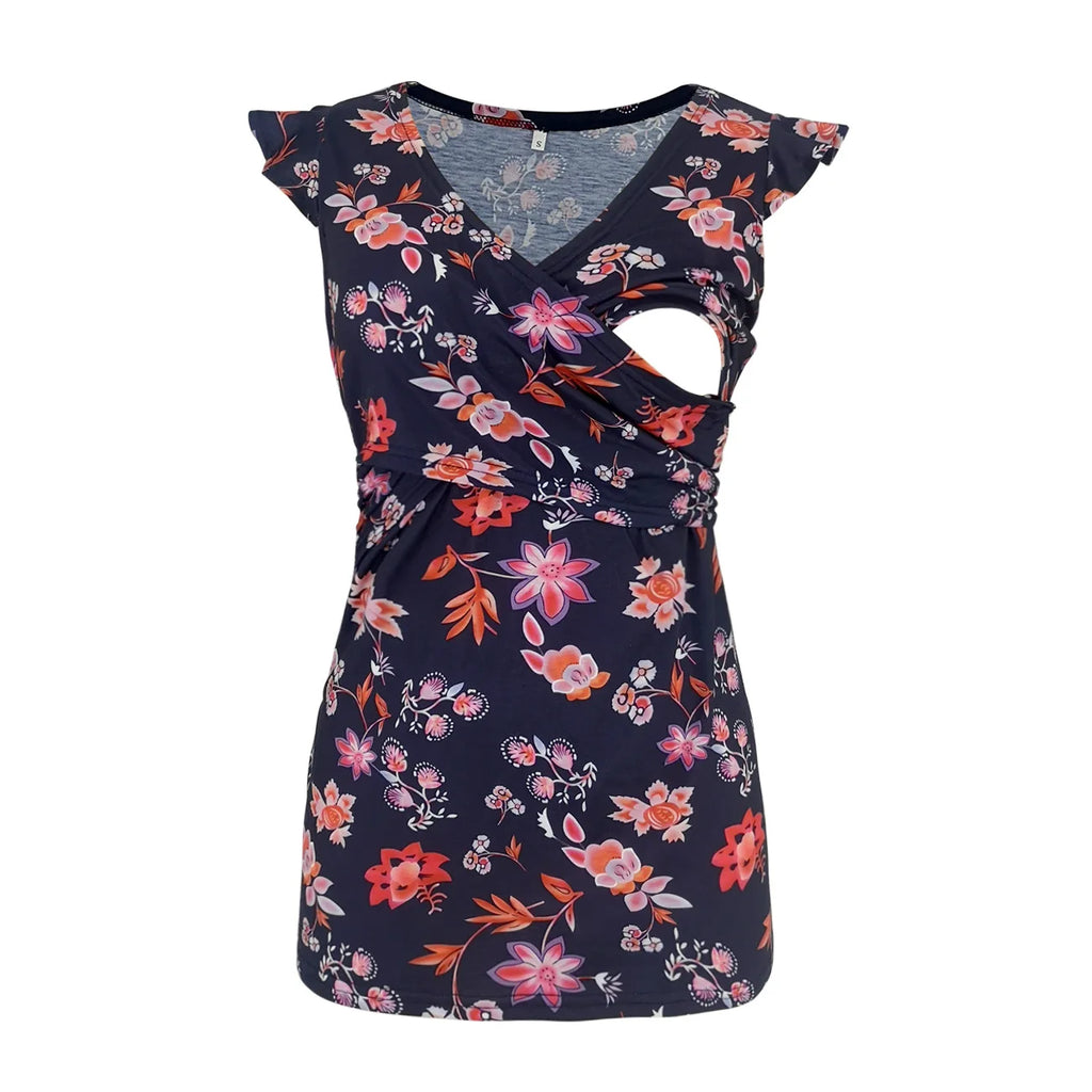 Maternity Clothes For Women Breastfeeding Clothing Short Sleeve