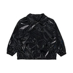 Boys K-pop Fashion Leather Jacket Street Dance Cargo Pants Girl Hip Hop Streetwear Kids Children Jazz Shiny Costume Clothes Sets
