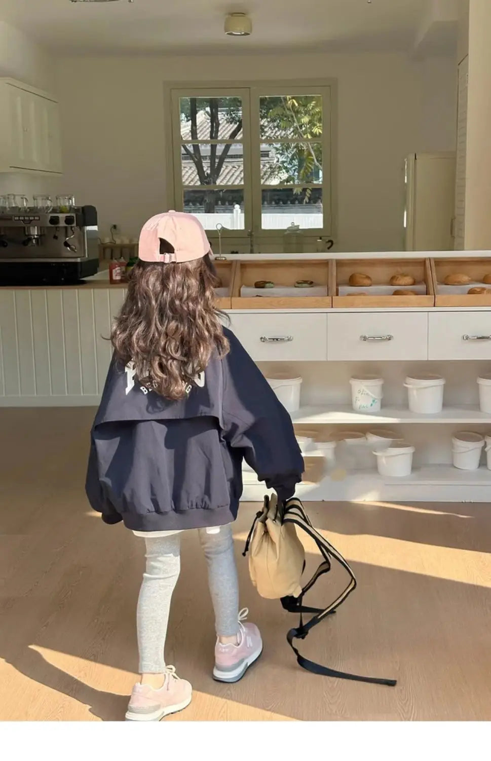 Girl's Fashion Spring Autumn Navy Coat Letter Print Jacket Casual Clothes for Teenagers 4-14Y Windbreaker Girls Children's Top