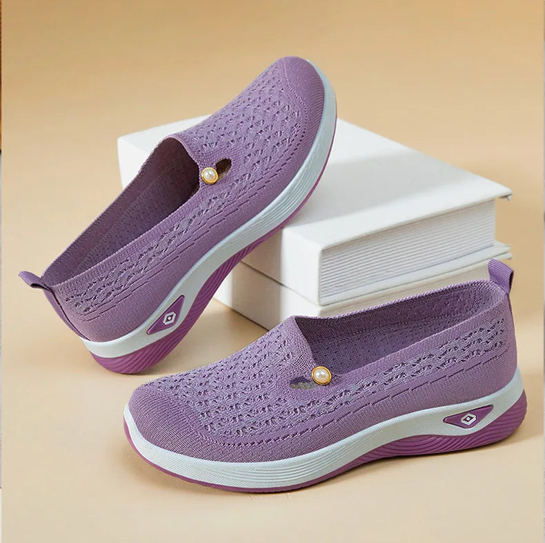 Shoes for women 2025 Spring Autumn hot casual shoes with soft soles lightweight single shoe for women breathable mother shoes