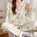 Maternity Pajamas Homewear Suit Nursing Pajamas Moon Clothes Spring and Autumn Cotton Monthly Clothing Summer Nursing Clothes