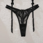 Lingeries Sexy Hot Exquisite Sheer Eyelash Lace Lingerie Sets for Women Tight Waist Corset Tops and Thong Garter Erotic Costumes