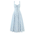 2025 summer new product women's clothing fashionable, fresh, sweet and elegant waist-hugging lace-up design suspender dress