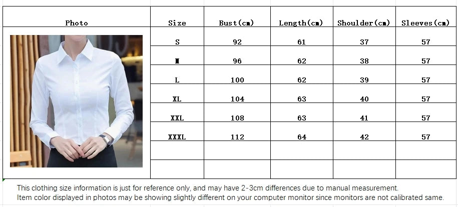 Elegant Women Shirts Woman White Shirt Long Sleeve Blouse