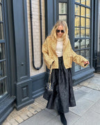 Female Clothing Women's Jacket New Outerwear 2025 Autumn Women's New Style Sequined Small Stand-up Collar Jacket Women Fur Coat