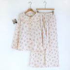 Pajamas for Women Spring and Autumn Sweet Cartoon Printed Cute Home Clothes Round Neck 2025 Long Sleeved Pants Two-piece Set