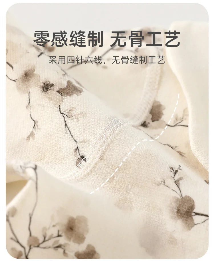 Spring and Autumn Baby Pure Cotton Velvet Jumpsuit with Plant Pattern Printed Baby Girl Clothing High Quality Baby Girl Clothing