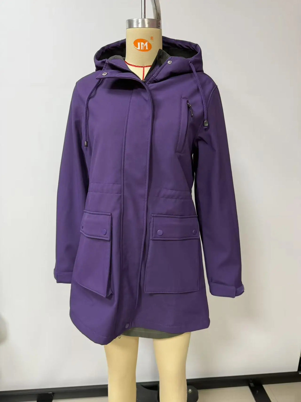 Waterproof Autumn Women's Mountaineering Coat Solid Big Pockets Hooded Loosse Female's Jacket Windproof Thermal outwear For Lady