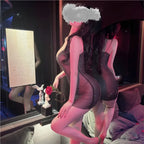 Lingerie dress Strap deep v bright diamond hip hugging short skirt sexy tоy girl sexy clothes erotic clothes woman mesh Sex shop