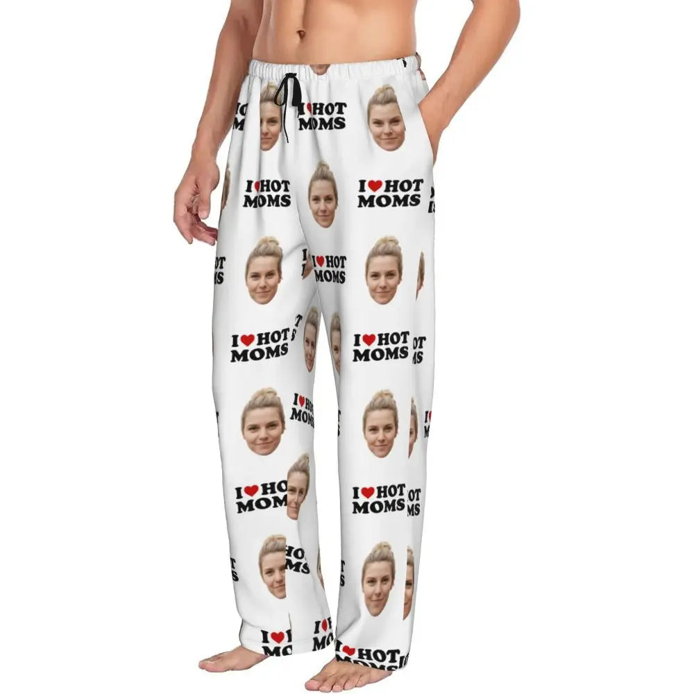 I Love Hot Moms Custom Pajama Pants