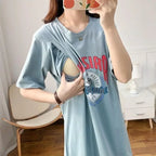 Breastfeeding Dress Home Clothes For Women Summer Maternity Nursing Dresses Pregnant Loose Casual Feeding Clothing Pregnancy