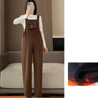 Pregnant Maternity Casual Corduroy Trousers Suspender Overalls Bib Trouser Autumn and Winter Maternity Clothing Pants Jumpsuit