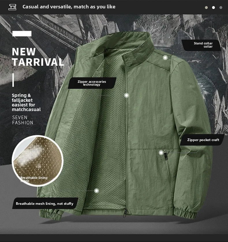 Men's jacket  spring and autumn thin casual sports jacket