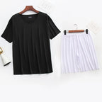 Men Ice Silk Pajamas Solid Shirt & Pants 2Pcs Pijamas Sleep Set Casual Male Home Clothes Summer Pyjamas Sleepwear Nightwear Suit