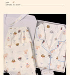 Postpartum Clothing Cartoon Bear Autumn Long Sleeve Outerwear Pajama Women Set Home Clothes Maternity Ladies Sleepwear Hoemwear