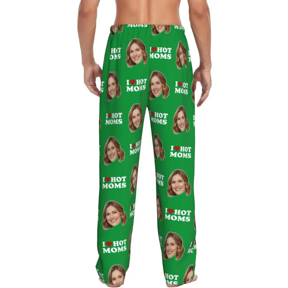 I Love Hot Moms Custom Pajama Pants
