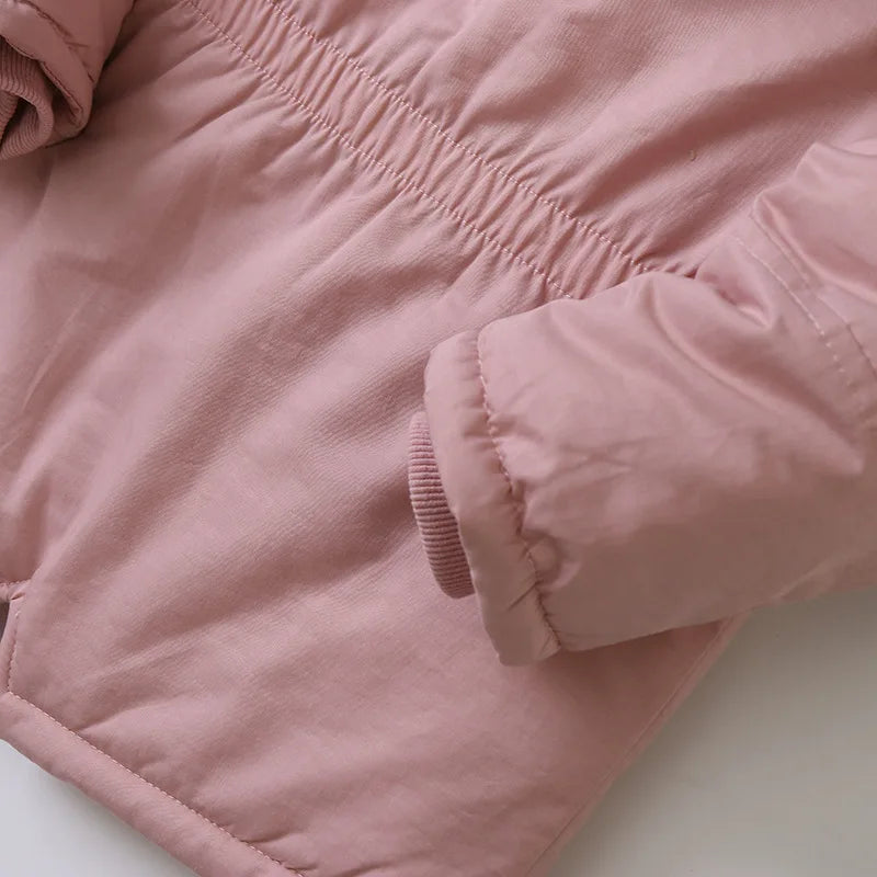 2025 Autumn Winter Girl Jacket Coat Faux Fur Hooded Plus Velvet Thicken Warm Jacket For Girl 4-14 Year Kids Teenager Girl Parka