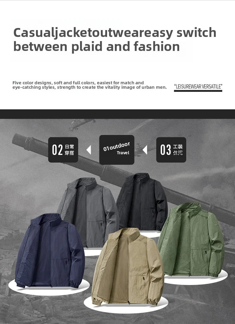 Men's jacket  spring and autumn thin casual sports jacket