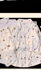 Postpartum Clothing Cartoon Bear Autumn Long Sleeve Outerwear Pajama Women Set Home Clothes Maternity Ladies Sleepwear Hoemwear