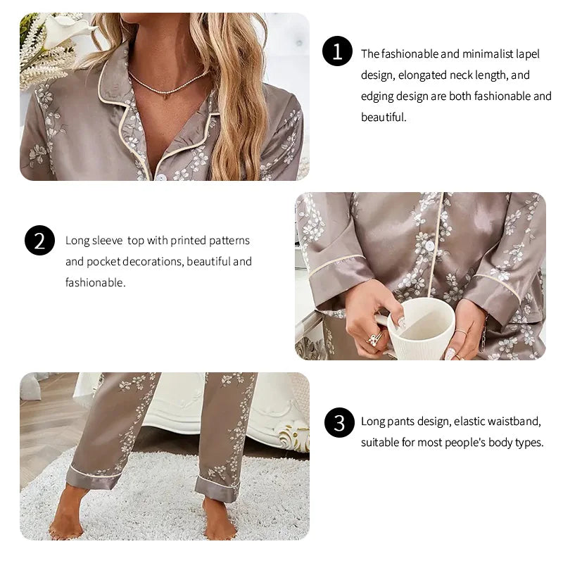 Women Satin Pajama Casual Sleepwear