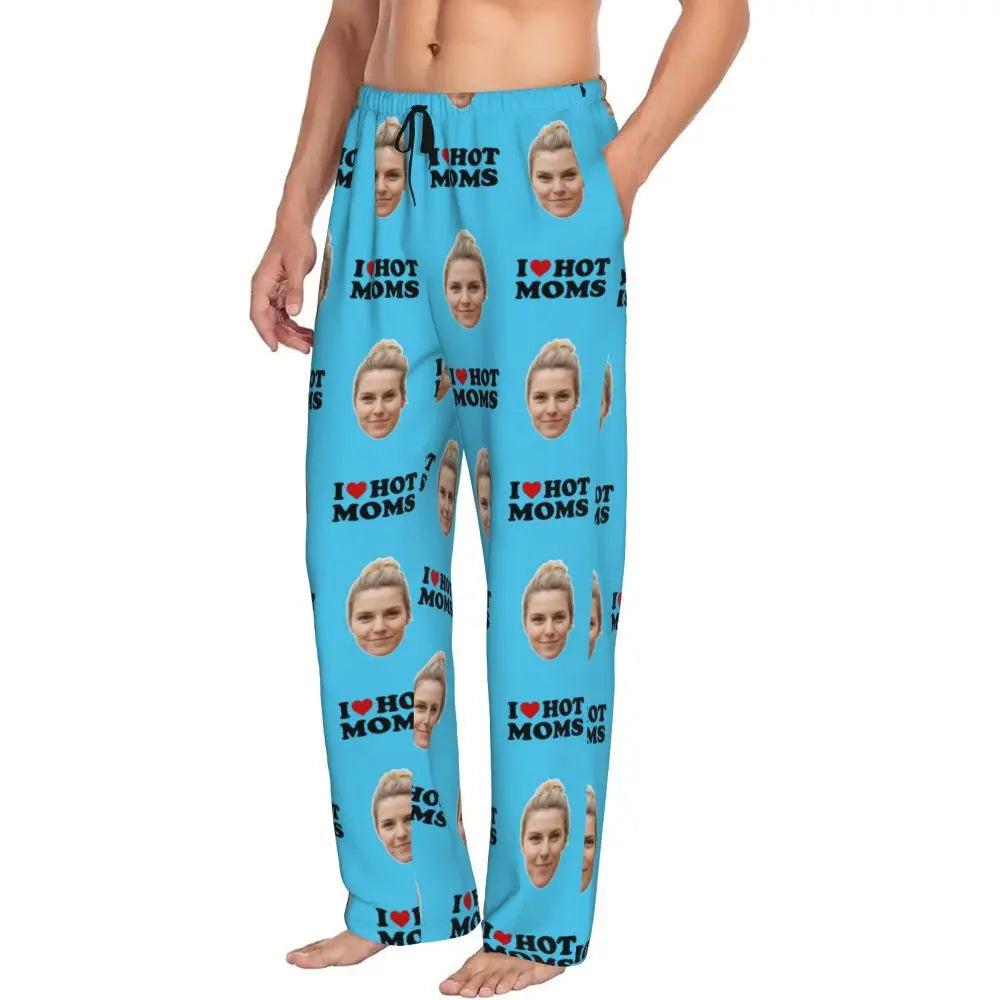I Love Hot Moms Custom Pajama Pants