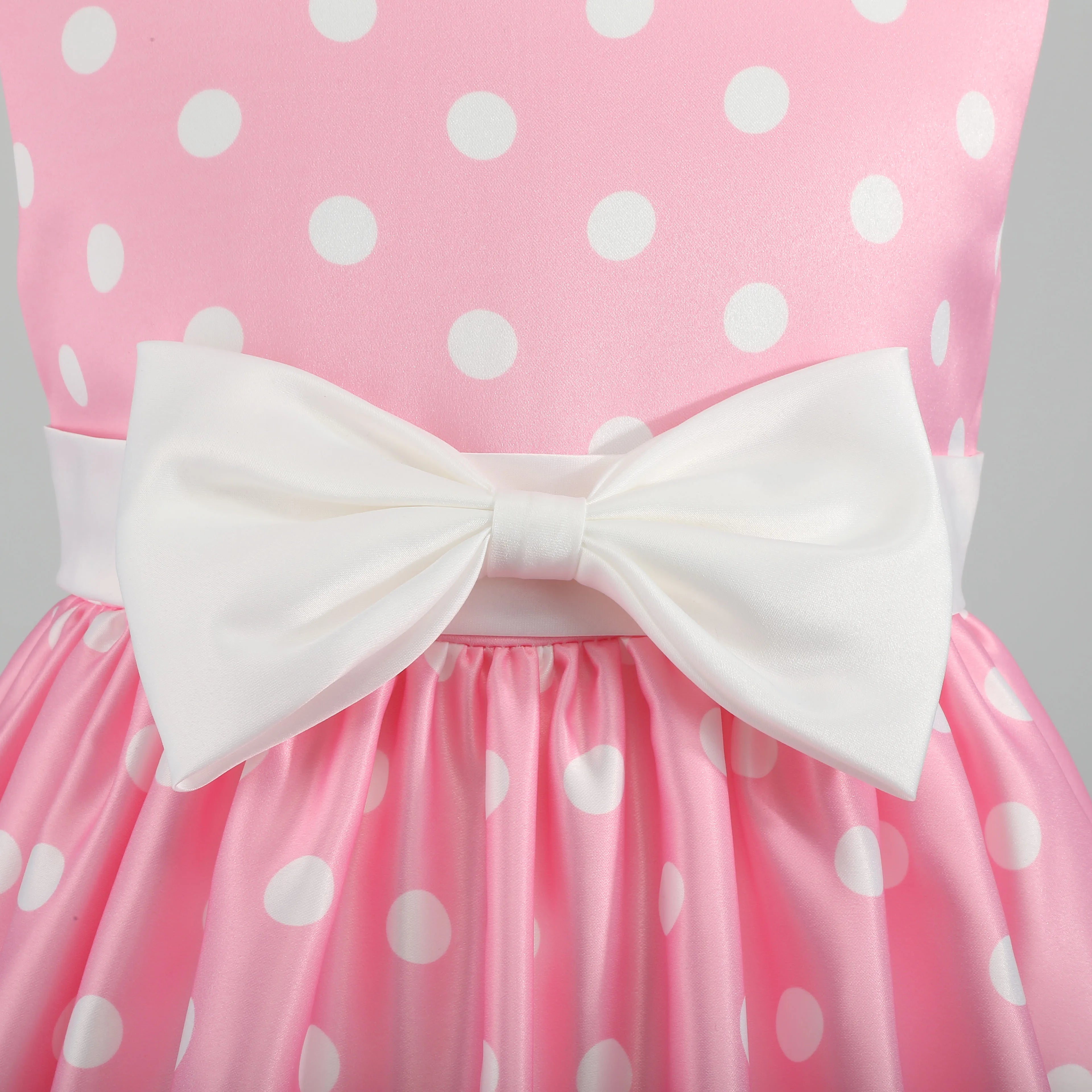 Girls' clothing, girls' baby clothes, skirt with bow and polka dot pattern, imitation show, Halloween party, exquisite clothing