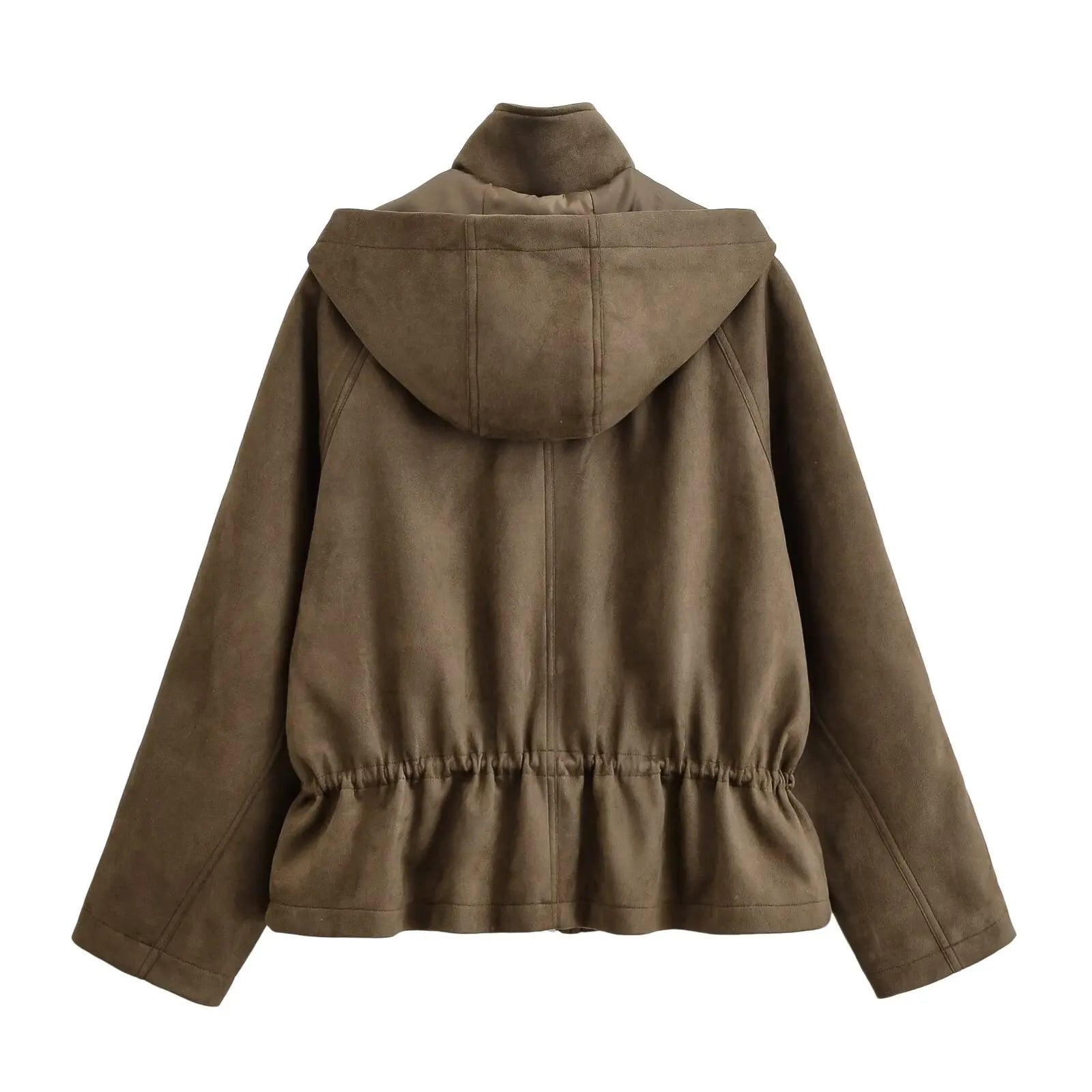 Women's Jackets 2025 Autumn Winter New Fashion Long Sleeves Double-Breasted Hooded Jacket Female High Street Elegant New Coats