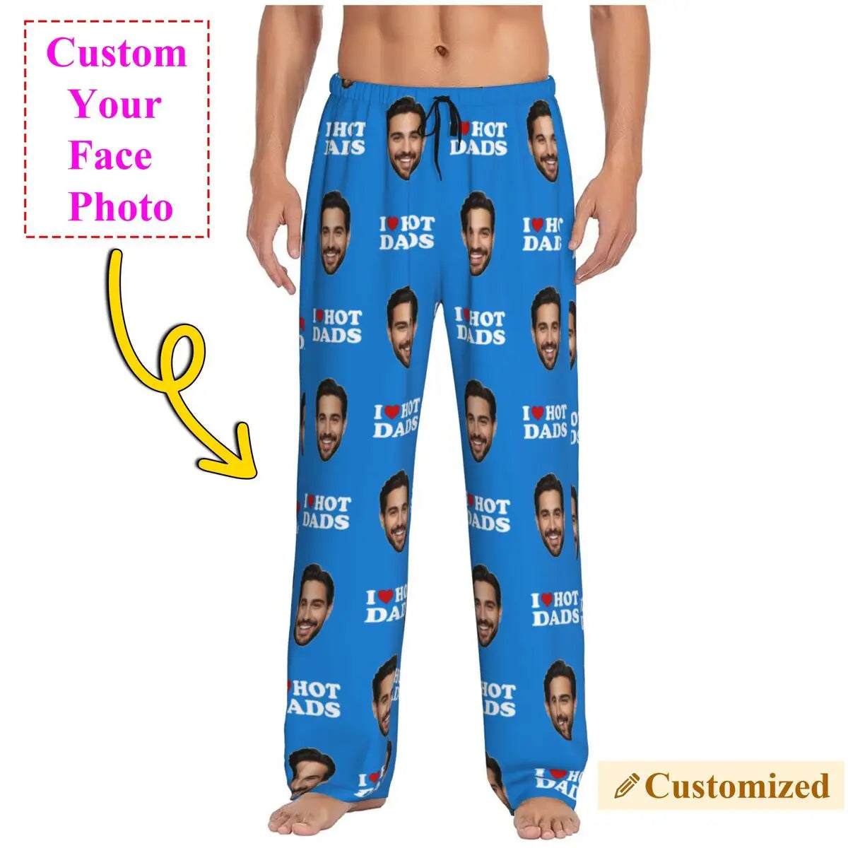 I Love Hot Moms Custom Pajama Pants