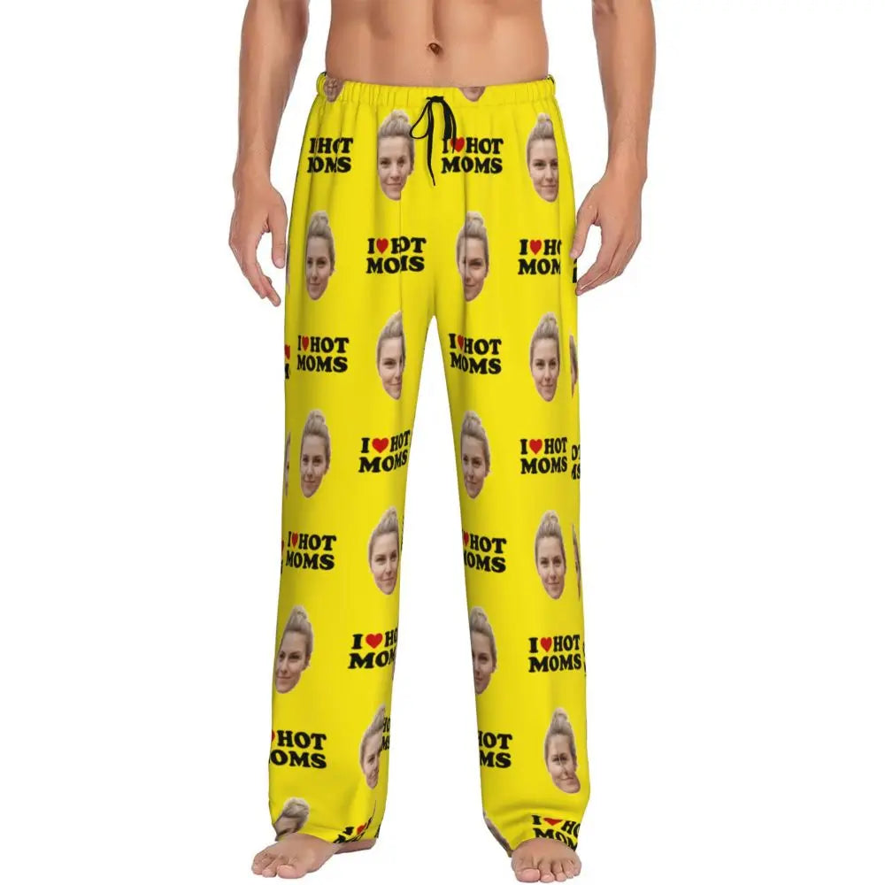 I Love Hot Moms Custom Pajama Pants