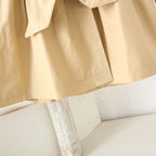 Trench Coat For Girl Children's Spring Cute Long Jacket 2024 New Kids Khaki Casual Outerwear Baby Khaki Fashion Windbreaker ﻿