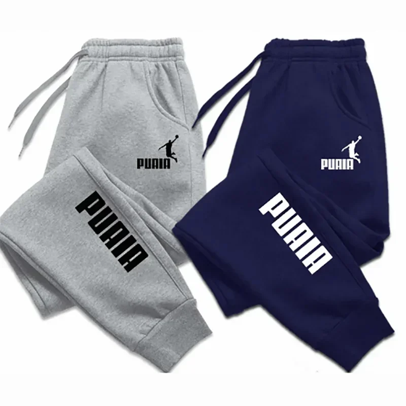 Men's Pant PUAIA Print s Autumn/Winter New Sport Jogging Trousers Fitness Loose Fit Clothing Solid Color Outfit Streetwear Pants