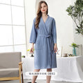 Women Men Pajamas Bathrobe Couples Waffle Bathrobe Cotton Men's Bathrobe