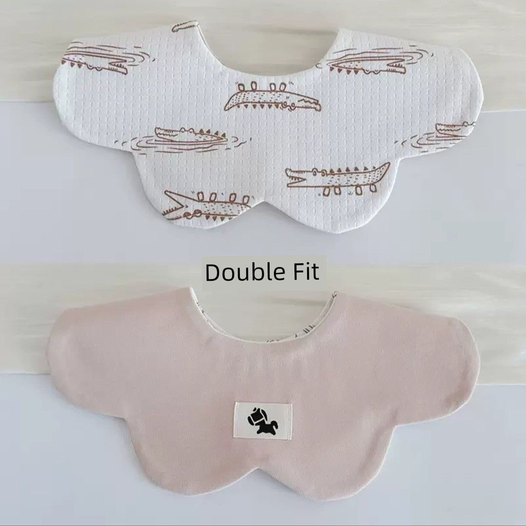 [2] Baby double-sided saliva towel ins K-style New arrival baby cotton bib Easiest for match double-sided saliva pocket bib