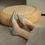 Shoes for Woman 2025 Blue Women's Summer Footwear Black Formal with Medium Heels Stilito Chic and Elegant Genuine Mark E Shoe A