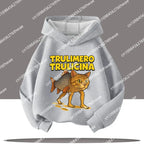 Boy's sports shirt -interesting Italian brain rot Tung Tungtung Sahur children's hooded shirt                h cartoon print-fall/winter top