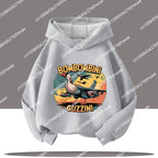 Boy's sports shirt -interesting Italian brain rot Tung Tungtung Sahur children's hooded shirt                h cartoon print-fall/winter top