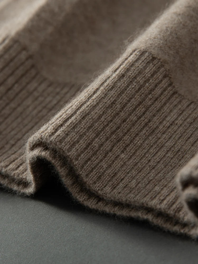 Men's Sweater Pullover Autumn Winter Sweater Warm Clothing 100% Cashmere Business Long Sleeve Classic Quality Mock Neck Knit Top