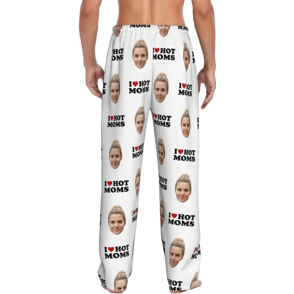 I Love Hot Moms Custom Pajama Pants